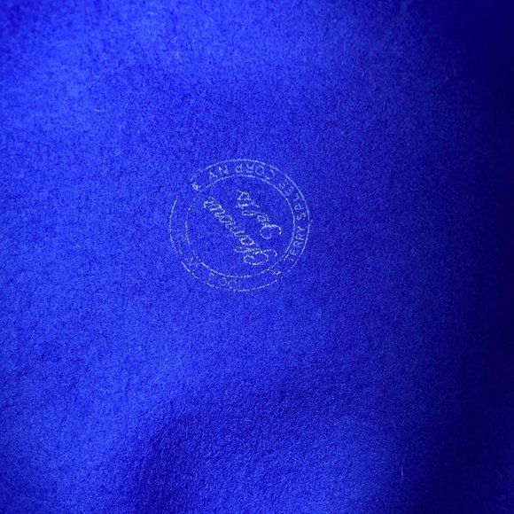 Vintage Madeline Glamour Felts Terry Sales Corp Royal Blue w/ Green Wool main image 4